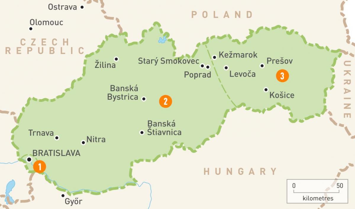 Словачка во мапата