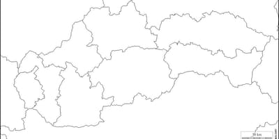 Карта на Словачка празно 