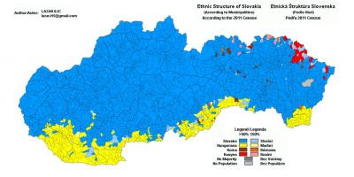 Карта на Словачка етнички