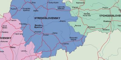 Карта на Словачка политички